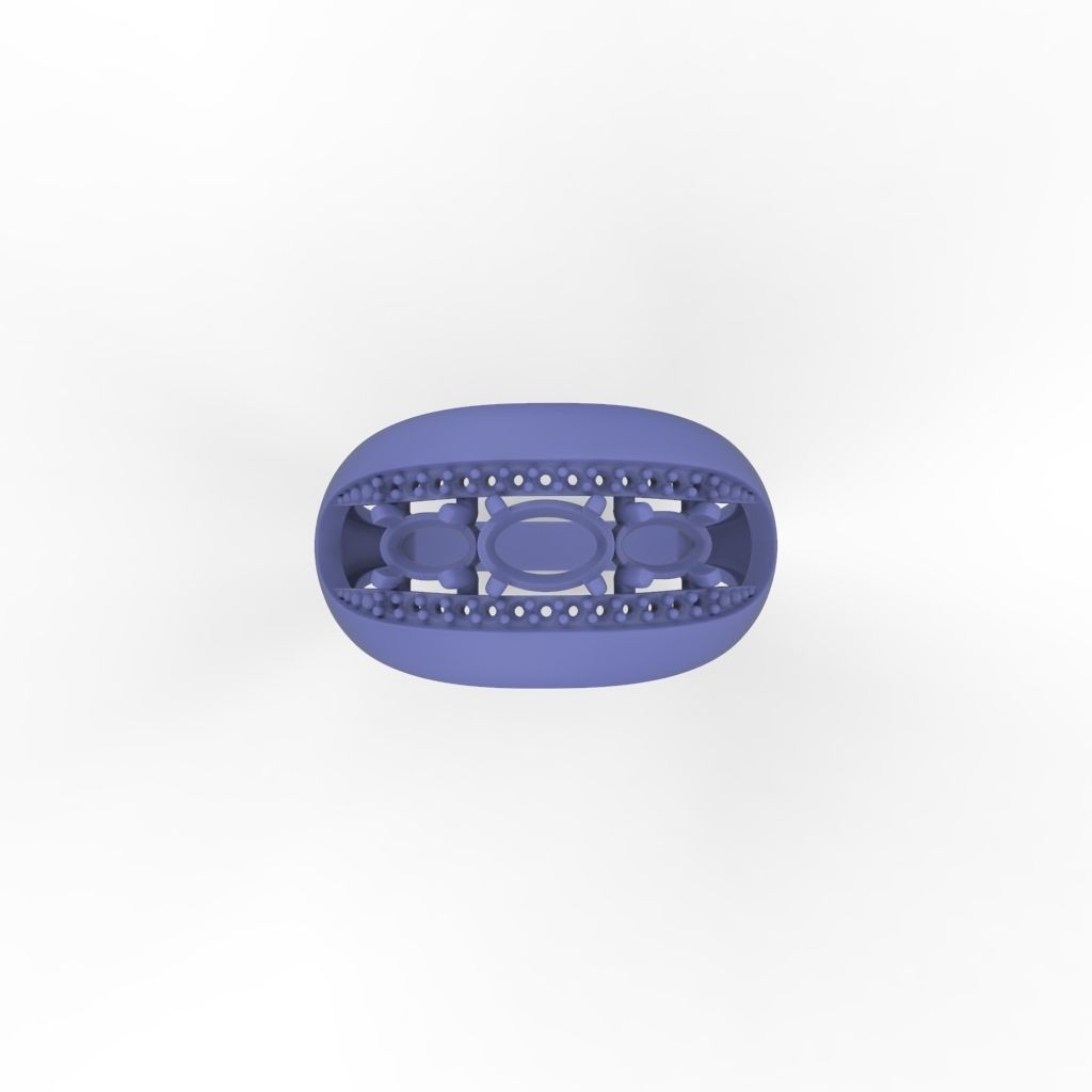 Women ring with gems 3dm stl CAD 3D print model_9