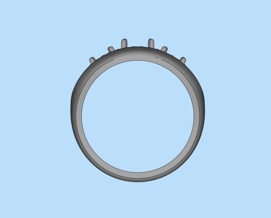 Women ring with gems 3dm stl CAD 3D print model_27