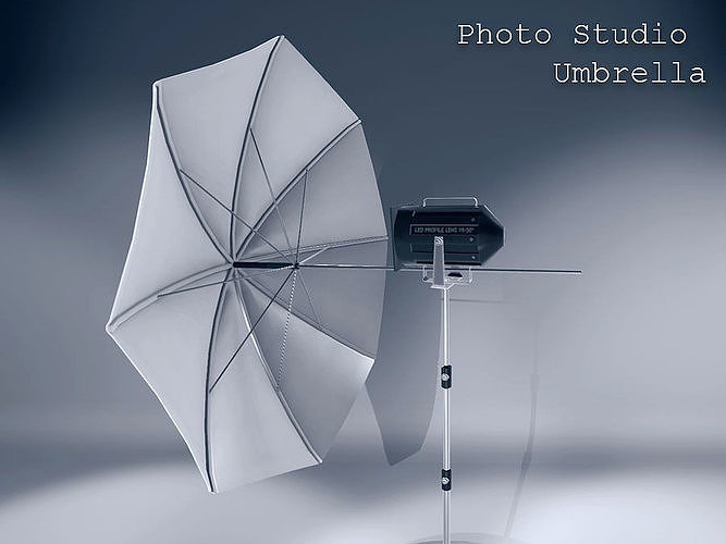 Umbrella for Photo Studios Low-poly 3D model