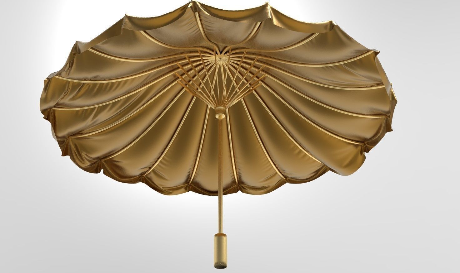 umbrella style 6 Low-poly 3D model_3