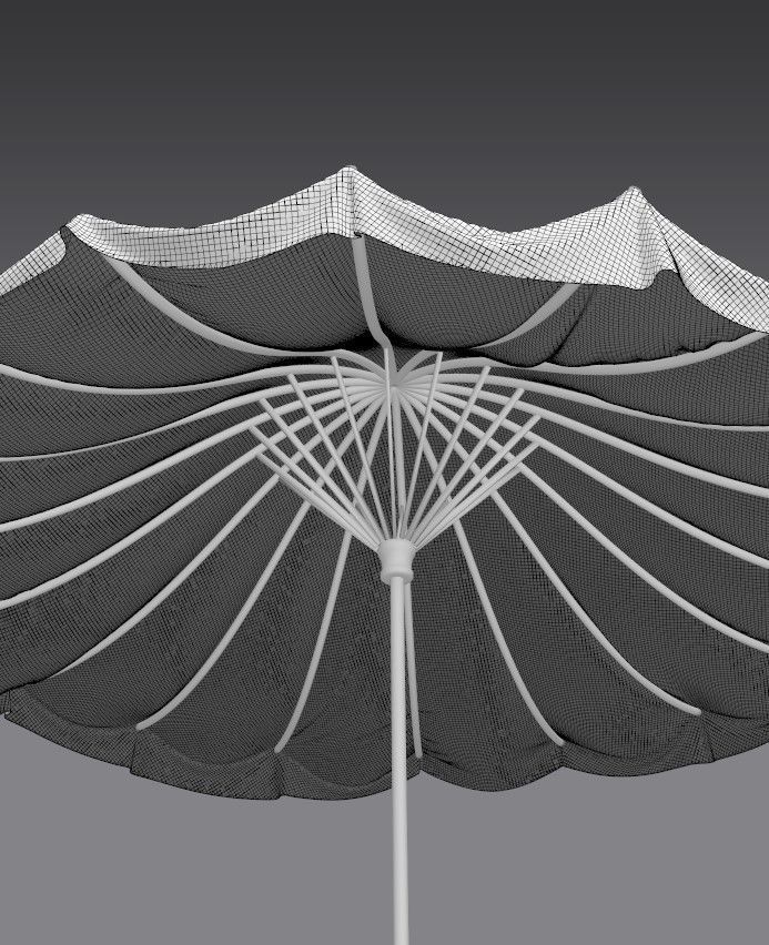 umbrella style 6 Low-poly 3D model_12