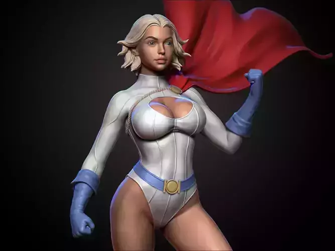 Girls sexy school girl statue 3D Model Collection