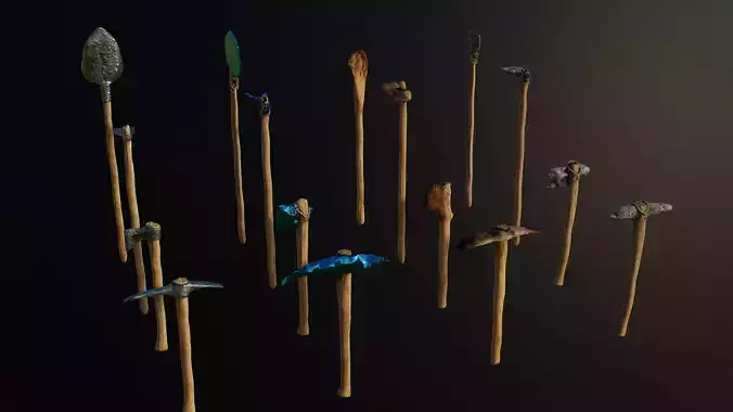 Tad More Realistic Minecraft Tools Low-poly 3D model