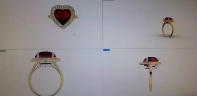 Ring Lady Royal heart cut 3D model 3D model