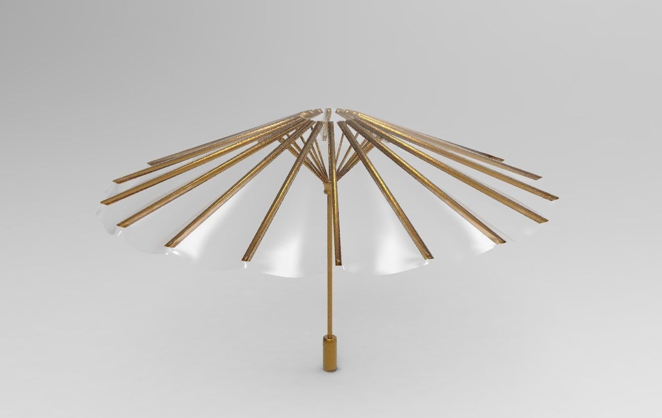 umbrella style 13 Low-poly 3D model_3