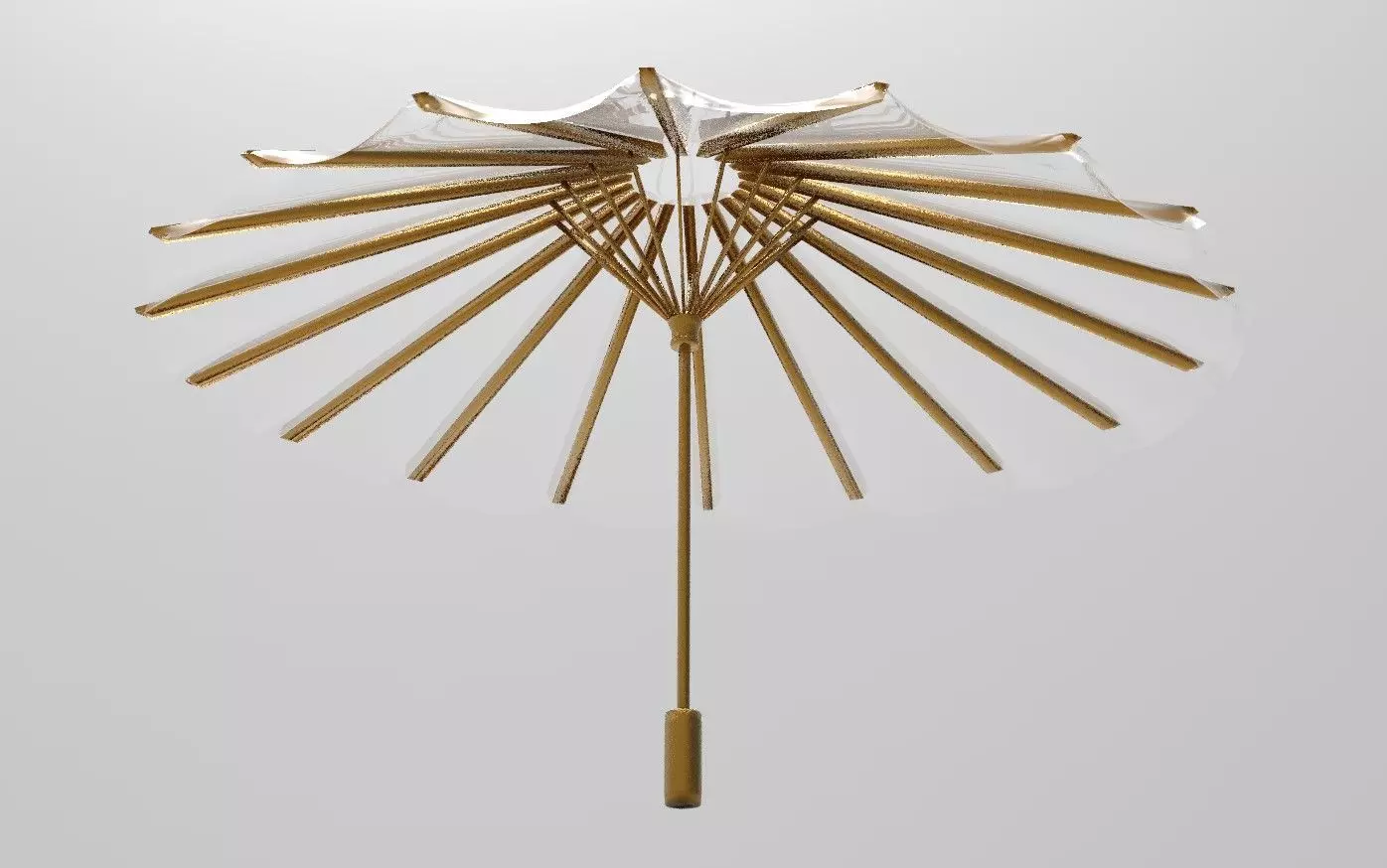 umbrella style 13 Low-poly 3D model_0
