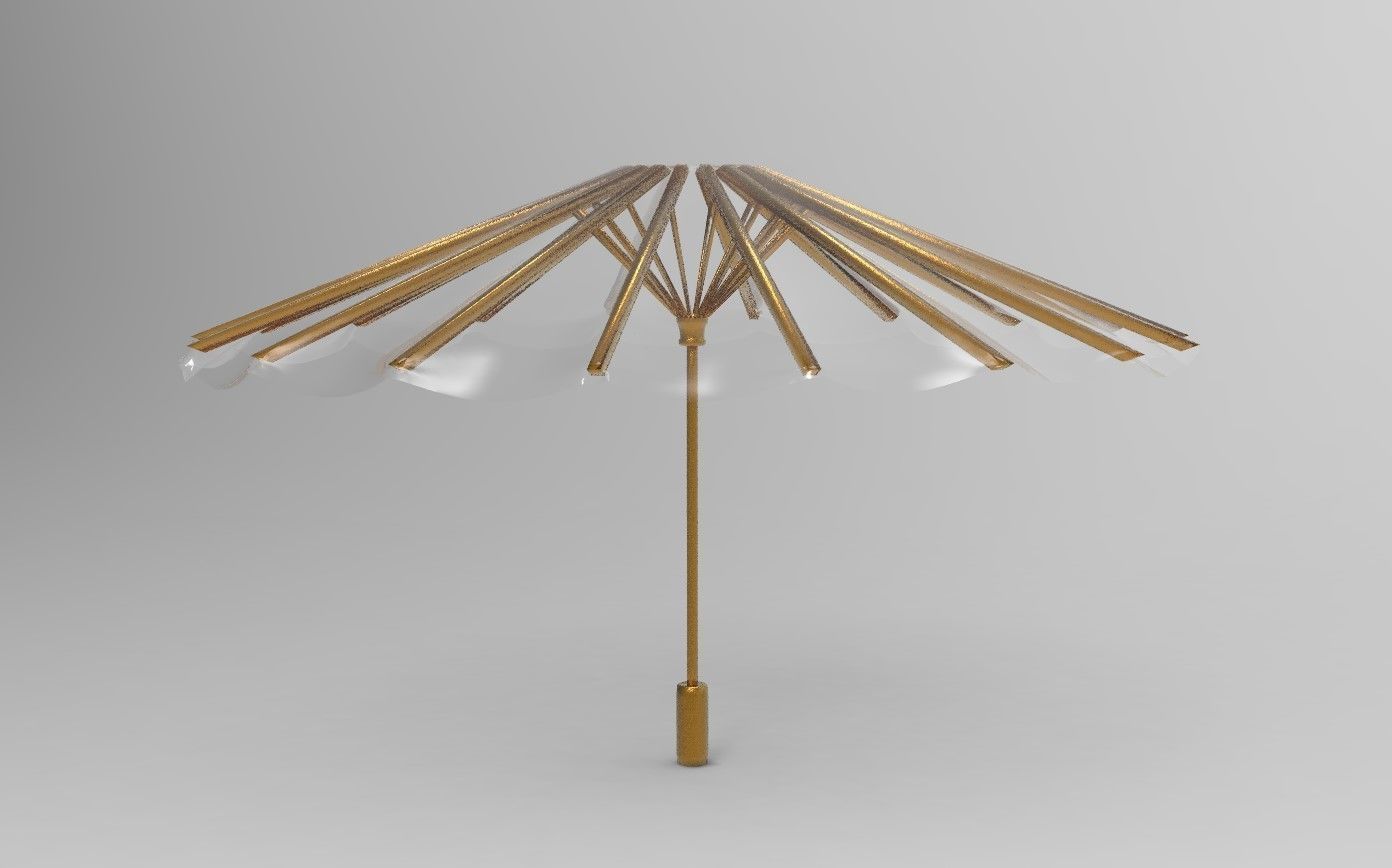 umbrella style 13 Low-poly 3D model_8