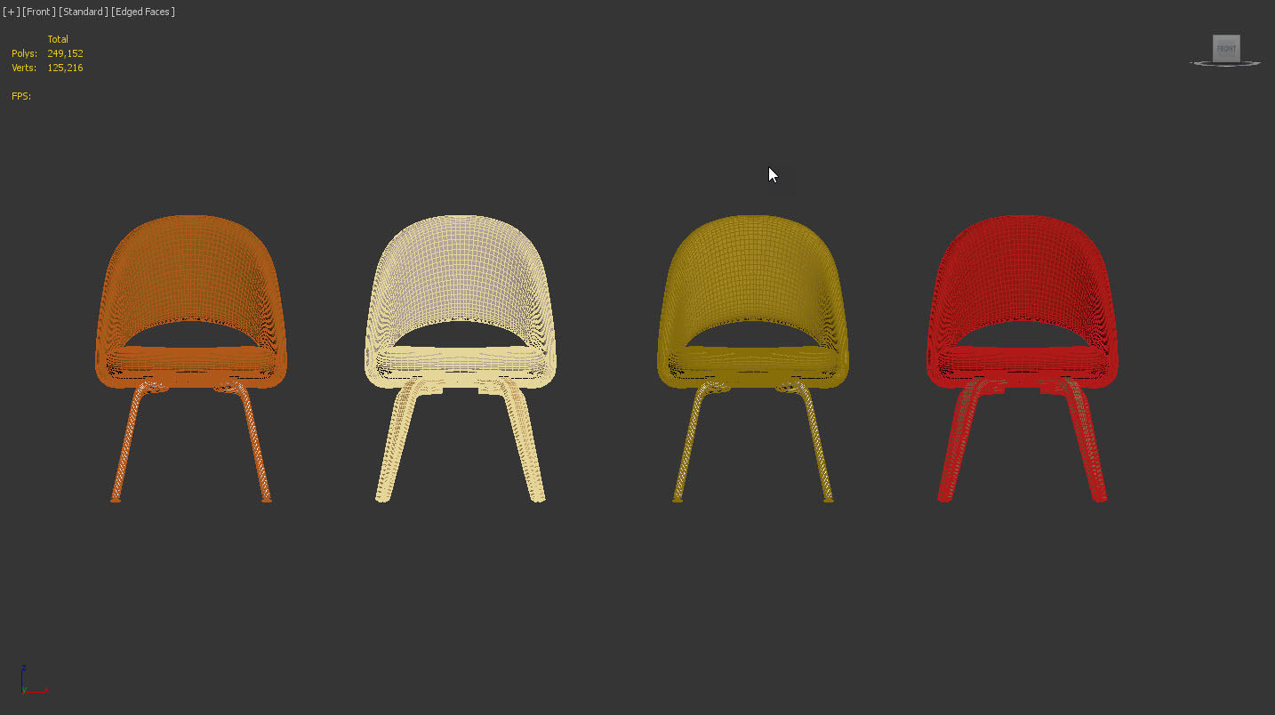 Saarinen Executive Chair by Knoll 3D model_9