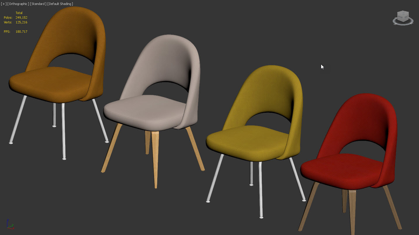 Saarinen Executive Chair by Knoll 3D model_11