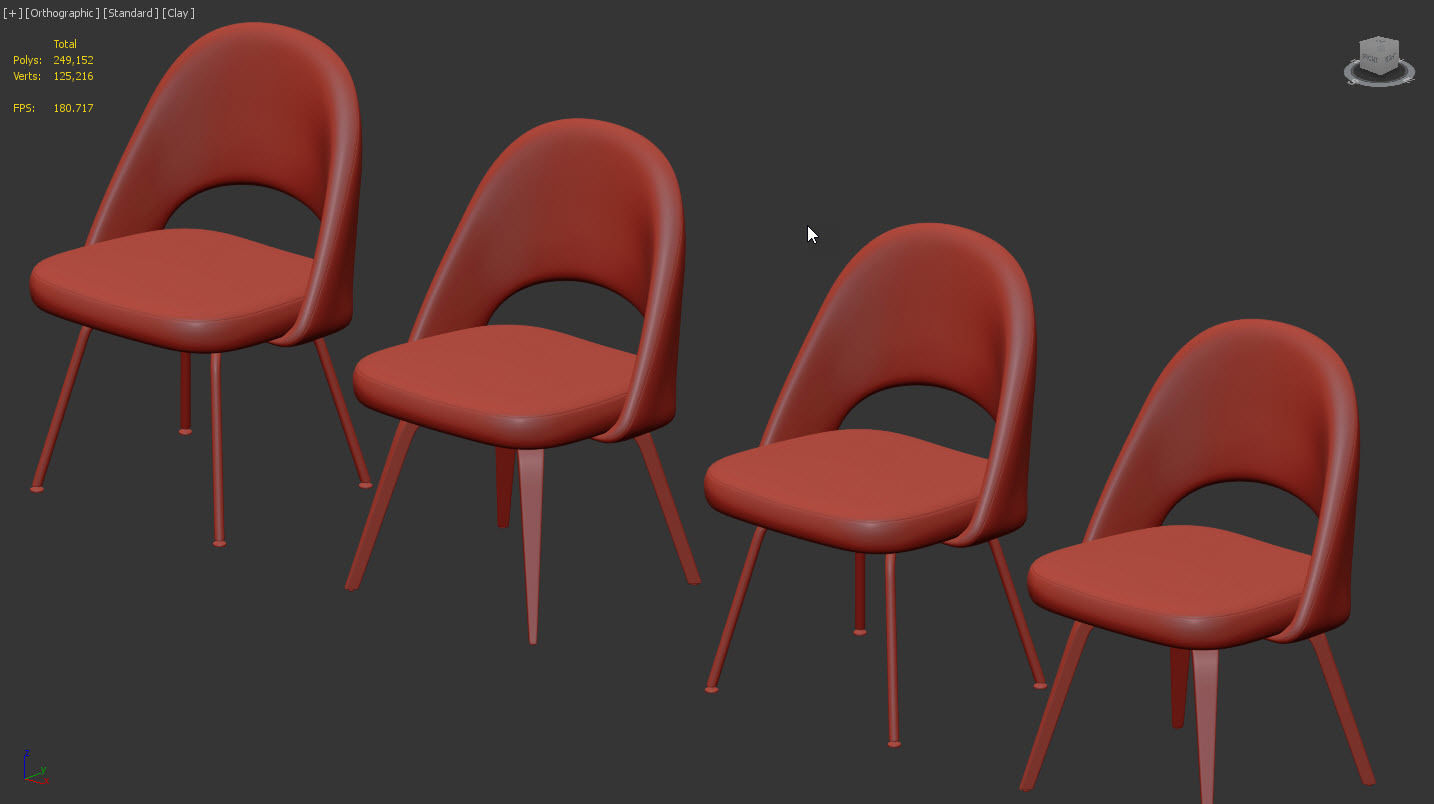 Saarinen Executive Chair by Knoll 3D model_10