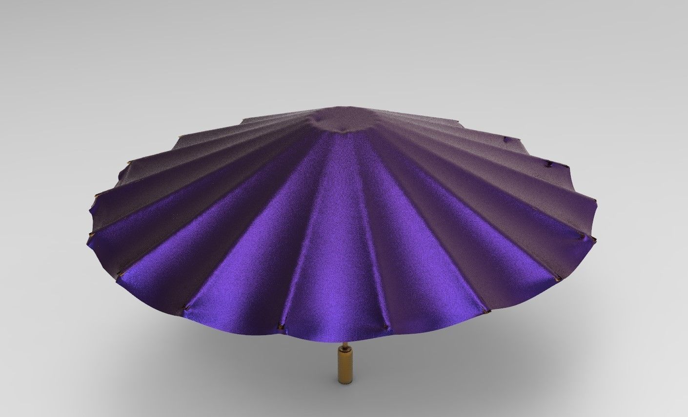 umbrella style 14 Low-poly 3D model_2