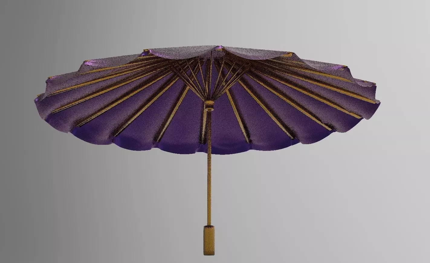 umbrella style 14 Low-poly 3D model_0