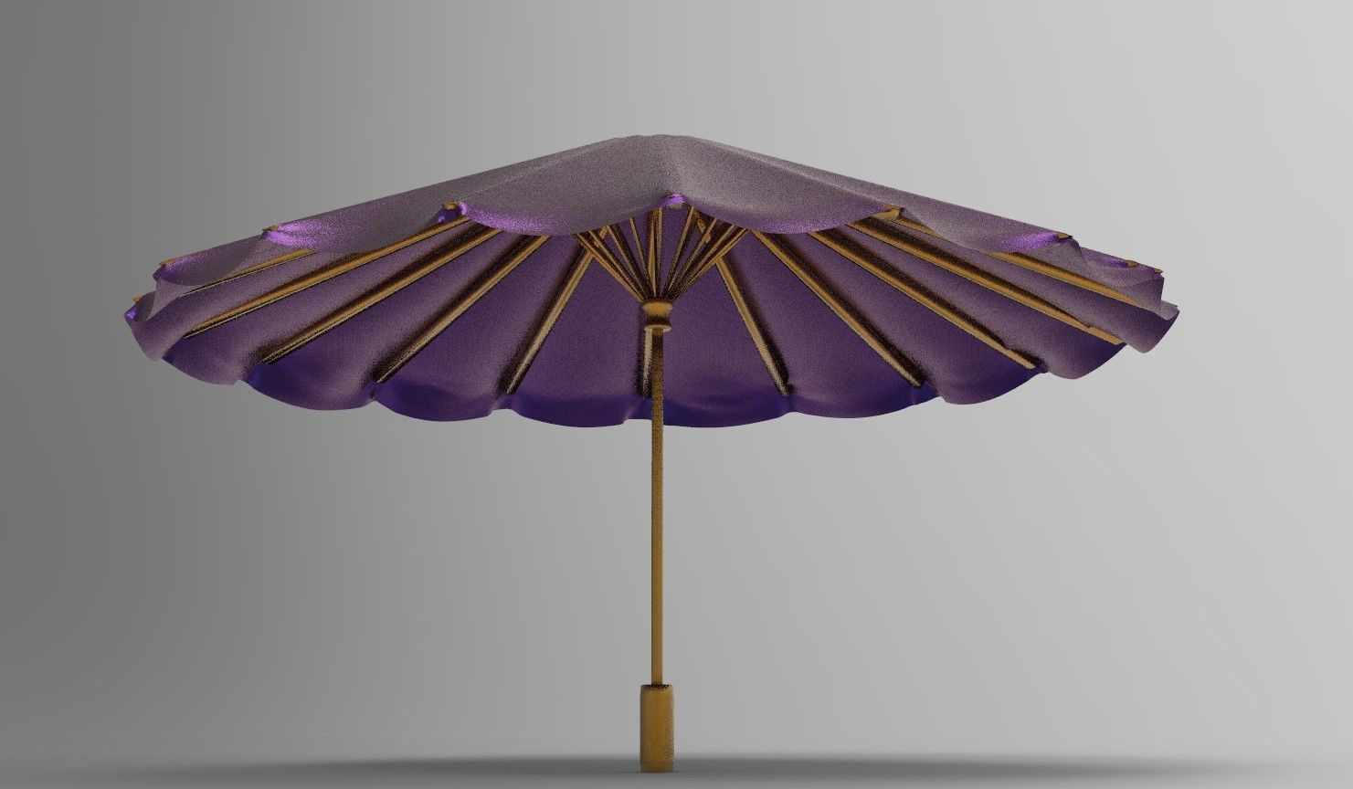 umbrella style 14 Low-poly 3D model_7
