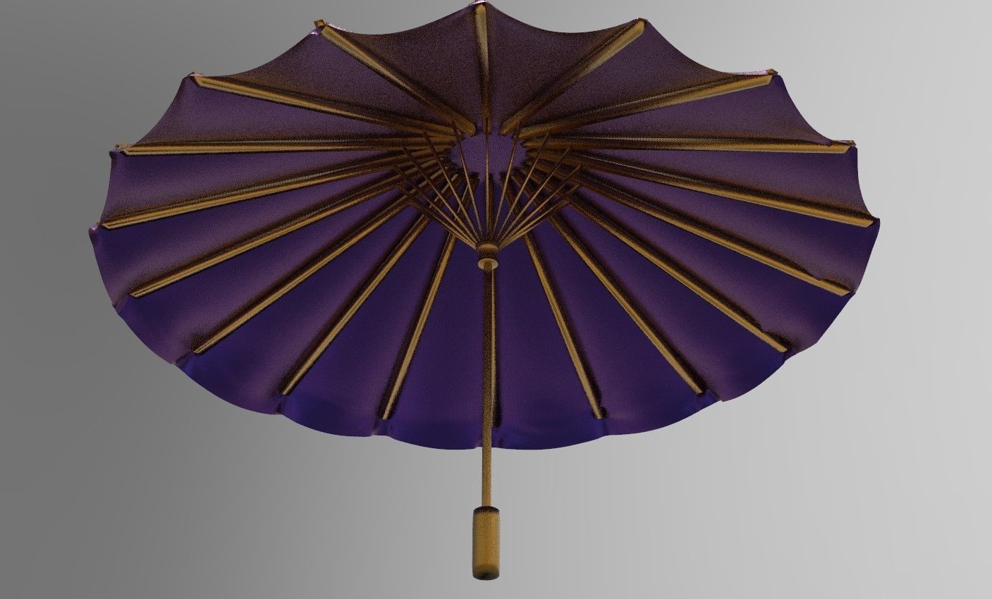 umbrella style 14 Low-poly 3D model_6
