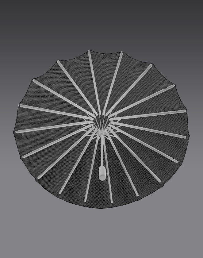 umbrella style 17 Low-poly 3D model_12