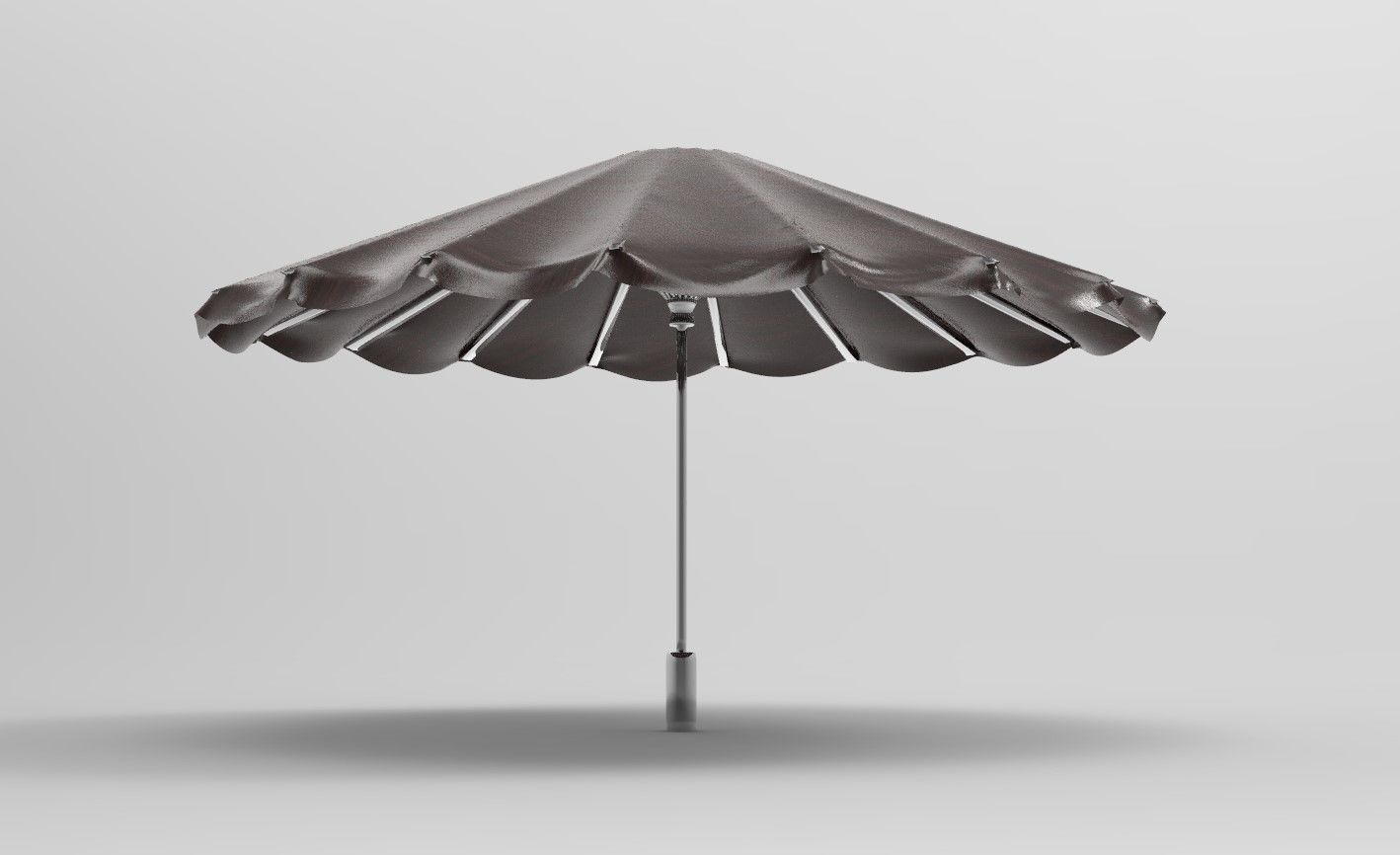 umbrella style 17 Low-poly 3D model_1