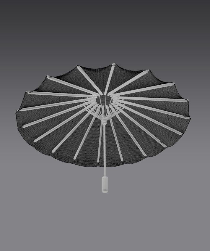 umbrella style 17 Low-poly 3D model_11