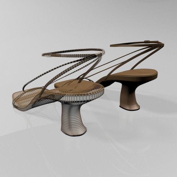 Square-Toe Block-Heel Ankle-Strap Sandals 01 3D model_16