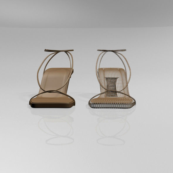 Square-Toe Block-Heel Ankle-Strap Sandals 01 3D model_21