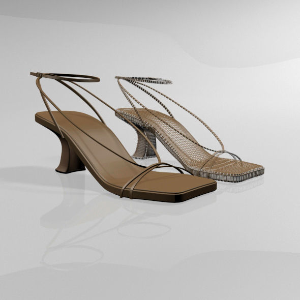 Square-Toe Block-Heel Ankle-Strap Sandals 01 3D model_20
