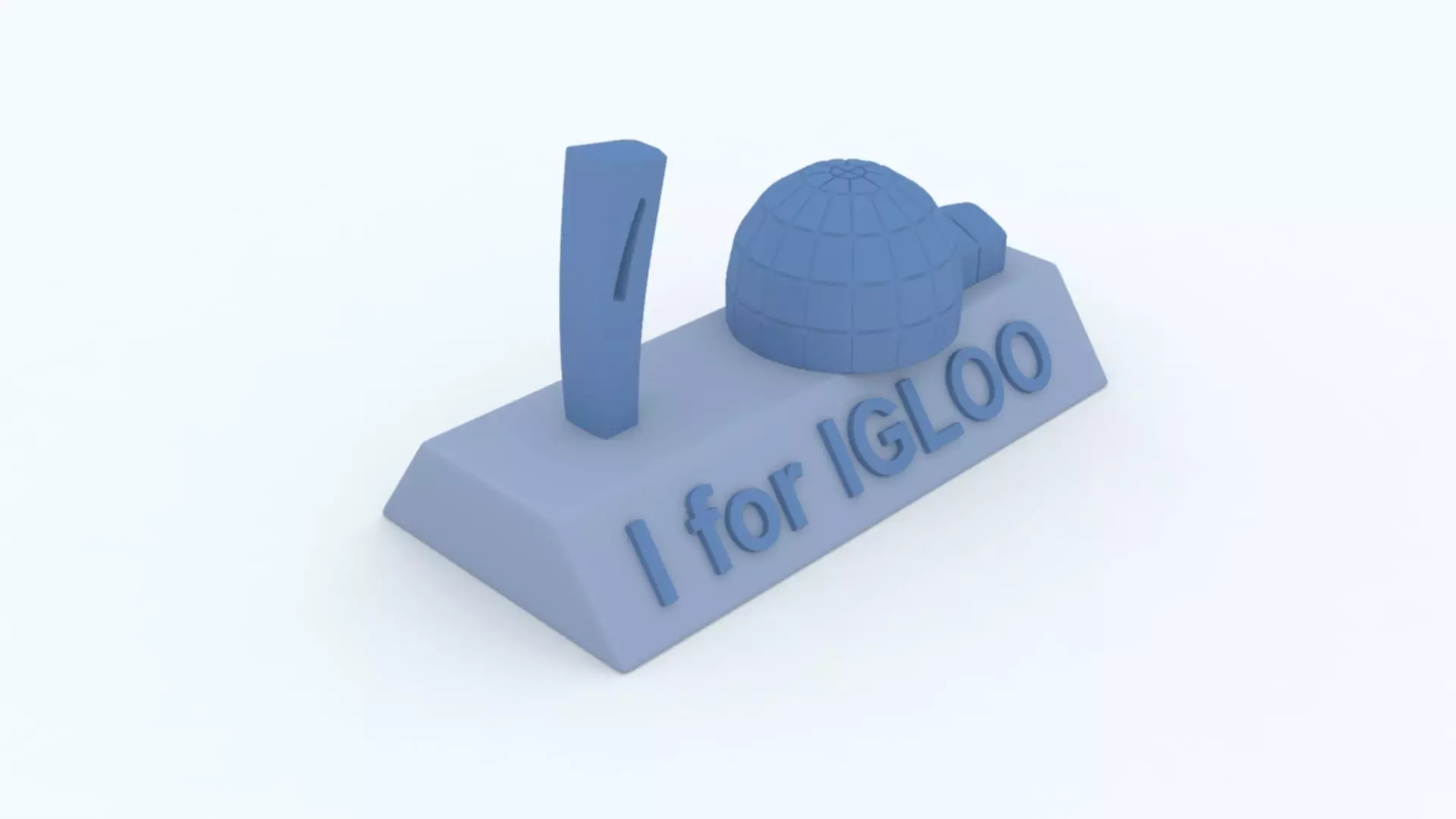 I for Igloo 3D print model