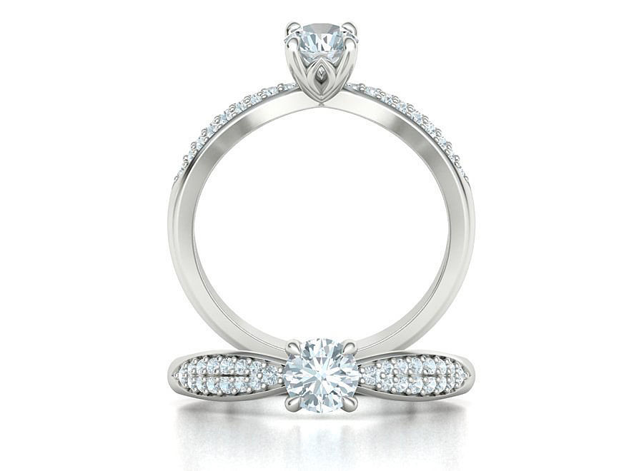 Bridal Set 3dmodels Half Carat Stone 3D Model Collection_16