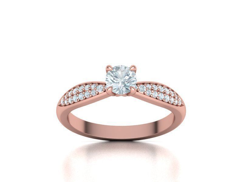 Bridal Set 3dmodels Half Carat Stone 3D Model Collection_8