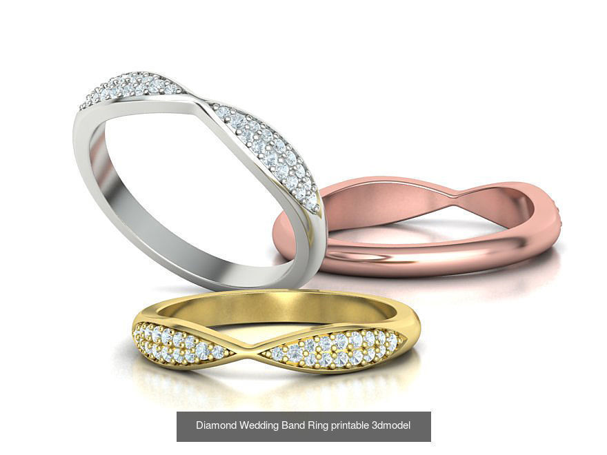 Bridal Set 3dmodels Half Carat Stone 3D Model Collection_3