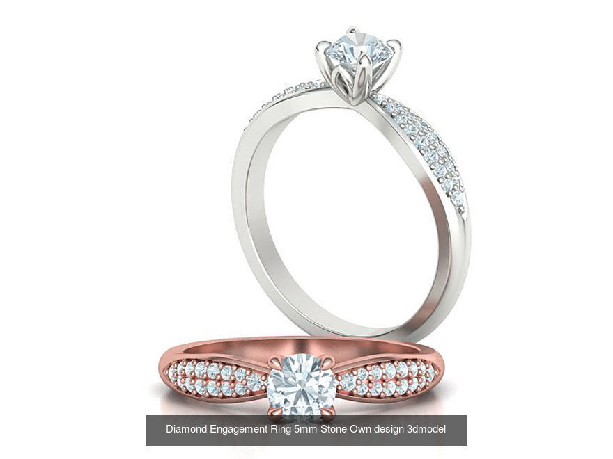 Bridal Set 3dmodels Half Carat Stone 3D Model Collection_4