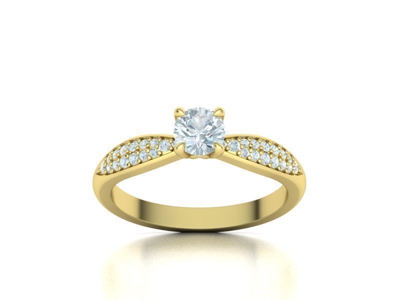 Bridal Set 3dmodels Half Carat Stone 3D Model Collection_10