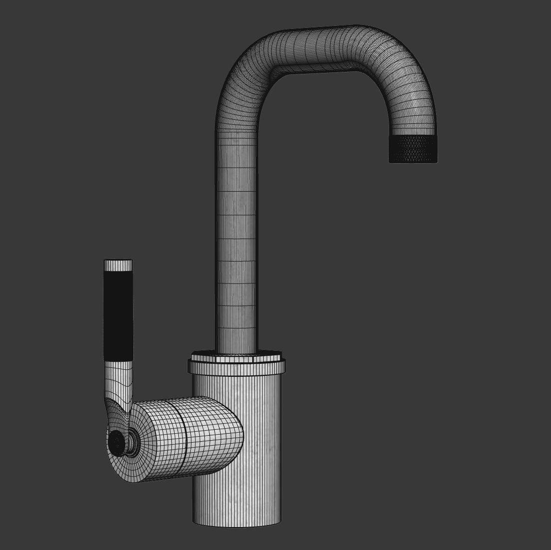 Landmark pure Single lever basin mixer by Samuel Heath  3D model_5
