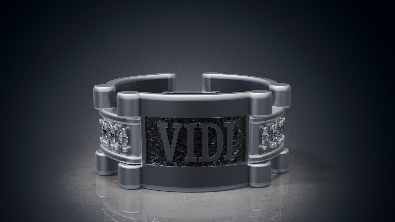 Veni Vidi Vici Ring 3D print model_1