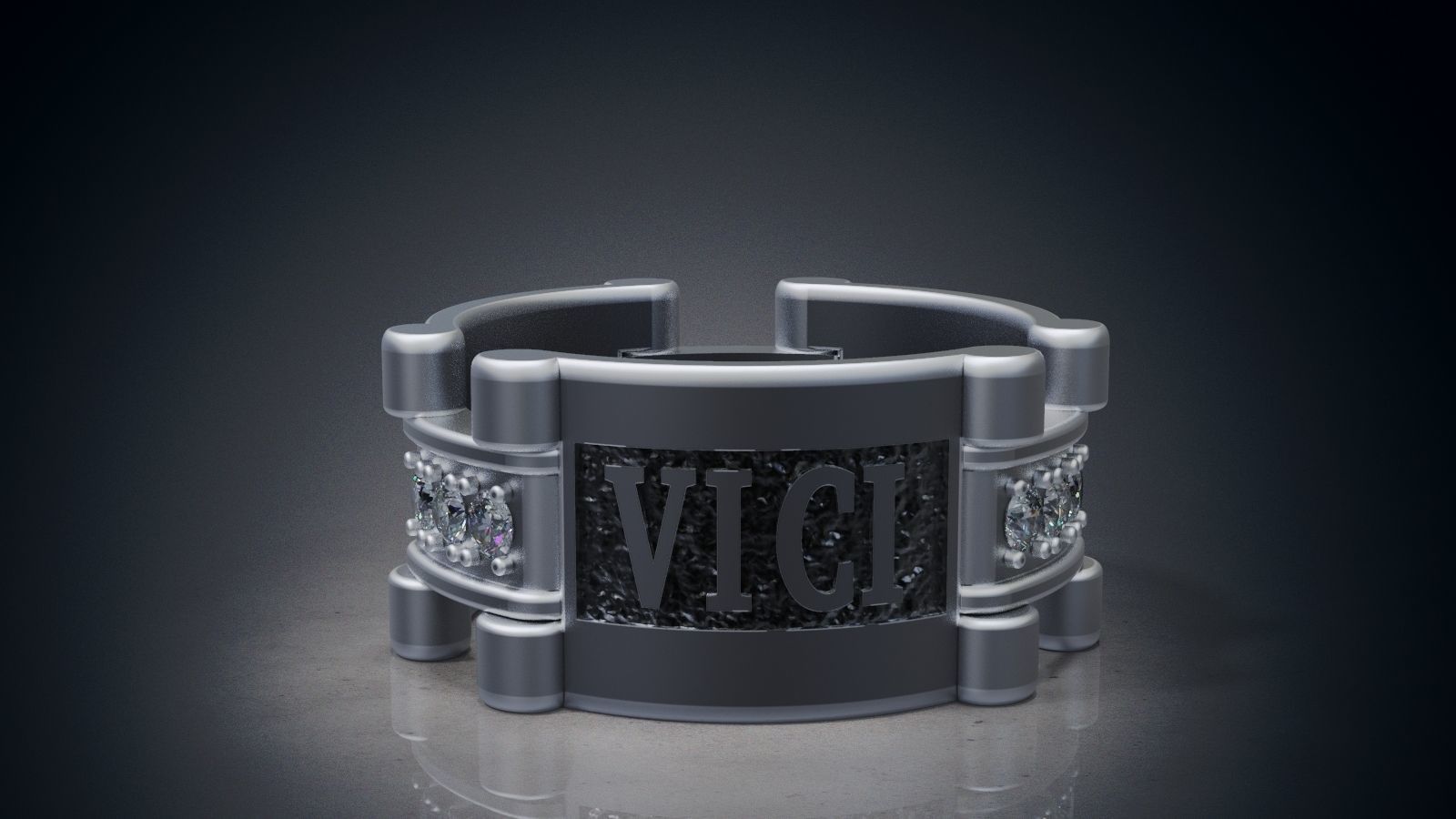 Veni Vidi Vici Ring 3D print model_2