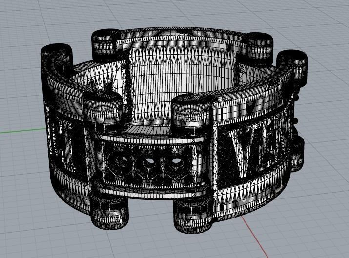 Veni Vidi Vici Ring 3D print model_7