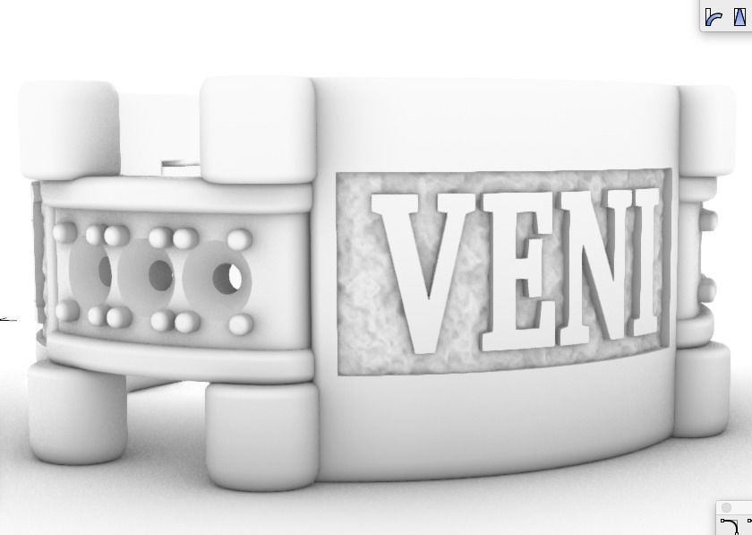 Veni Vidi Vici Ring 3D print model_10
