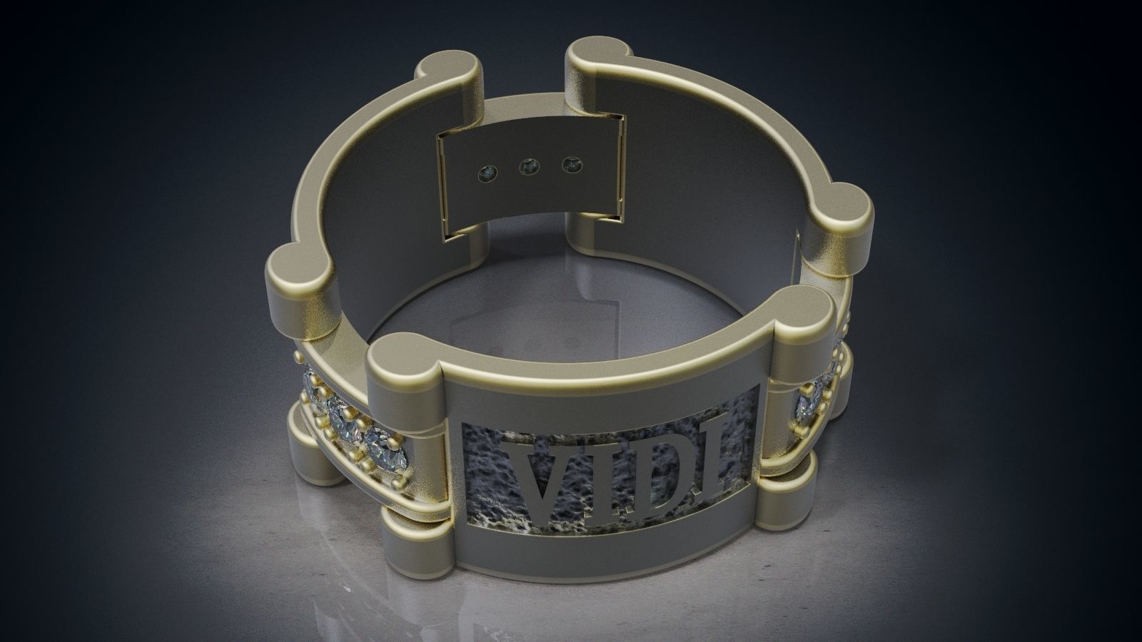Veni Vidi Vici Ring 3D print model_6