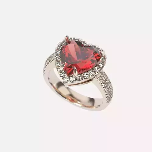 ring  heart 3D print model