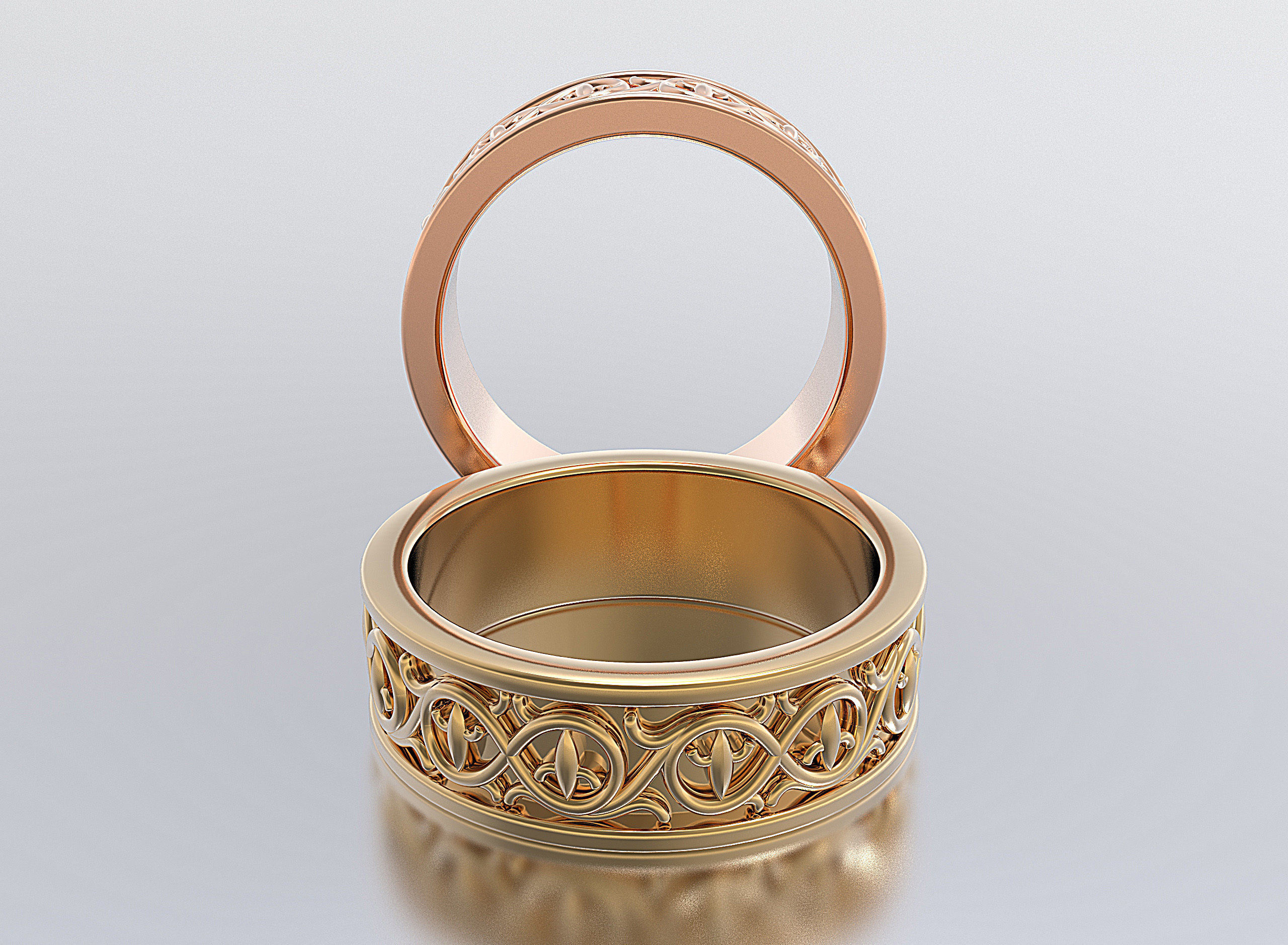 wedding band 3D print model_1