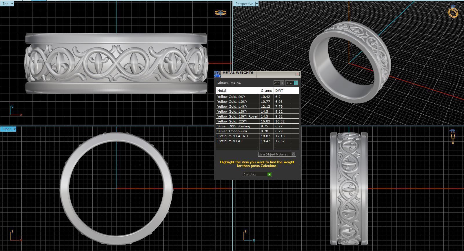 wedding band 3D print model_6