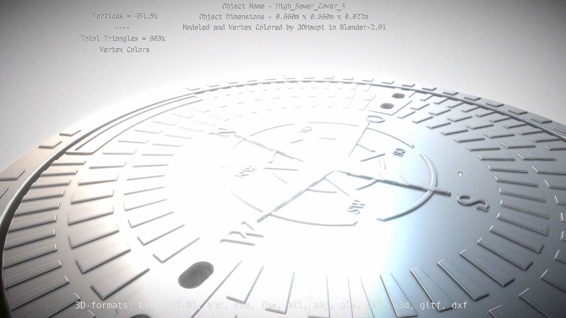 Sewer Cover 4 High-Poly 3D model_73