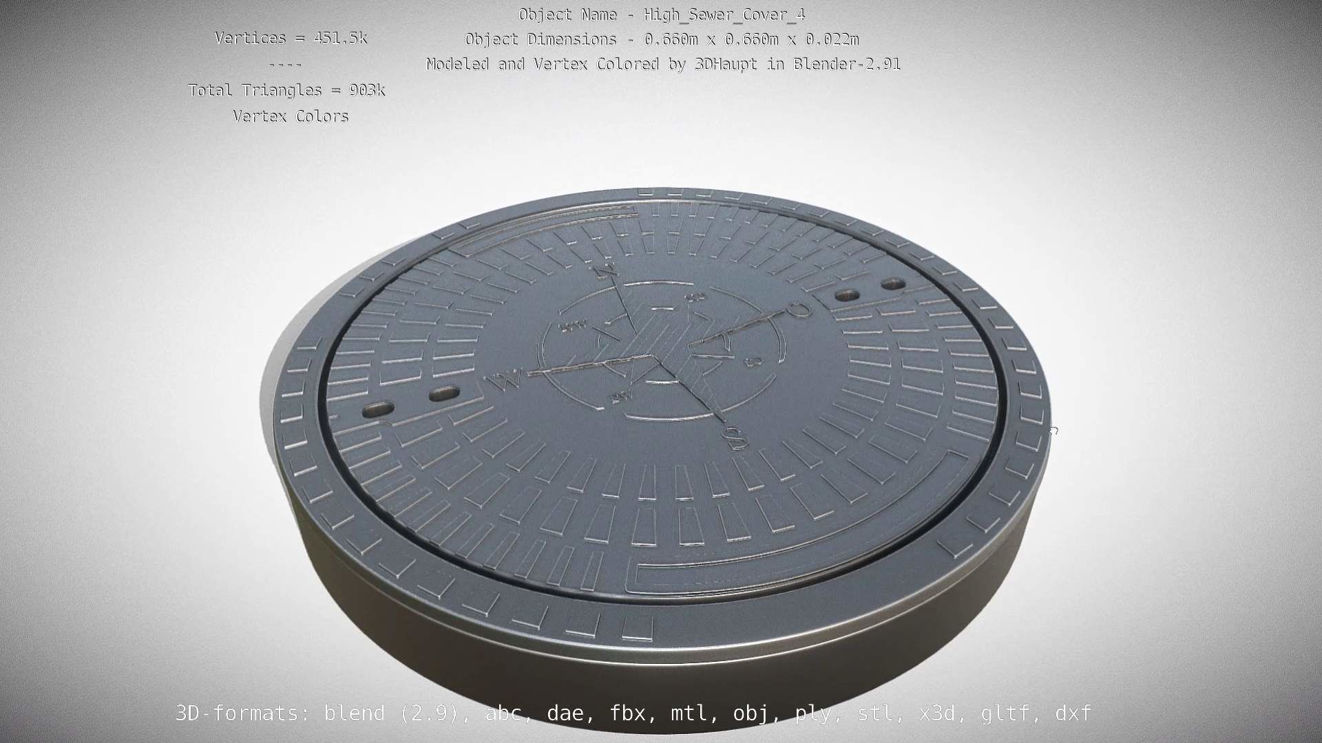 Sewer Cover 4 High-Poly 3D model_81