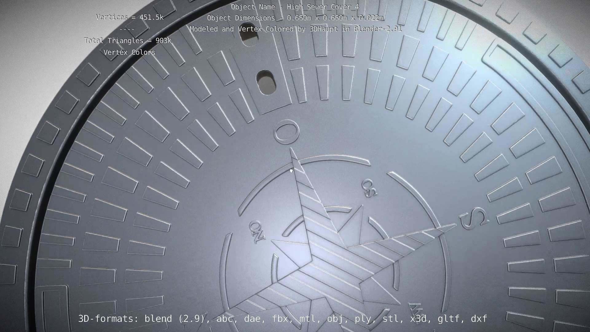 Sewer Cover 4 High-Poly 3D model_106