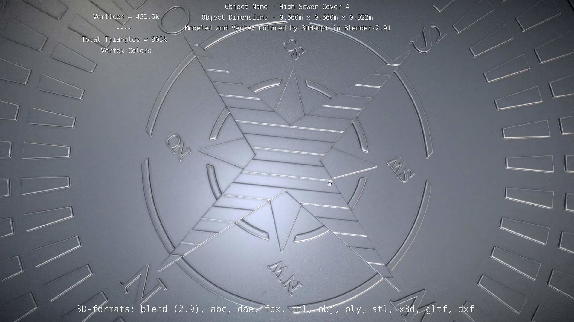 Sewer Cover 4 High-Poly 3D model_83