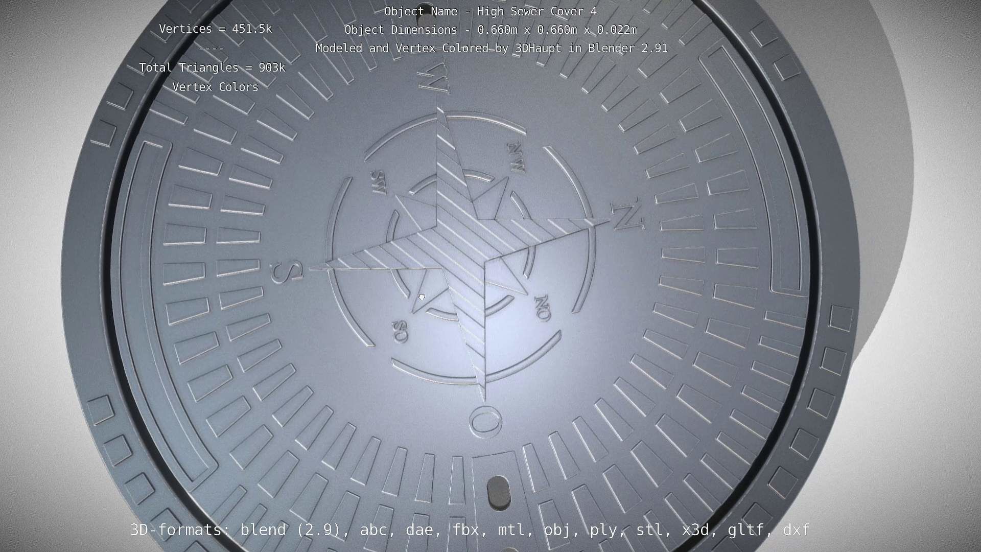 Sewer Cover 4 High-Poly 3D model_55