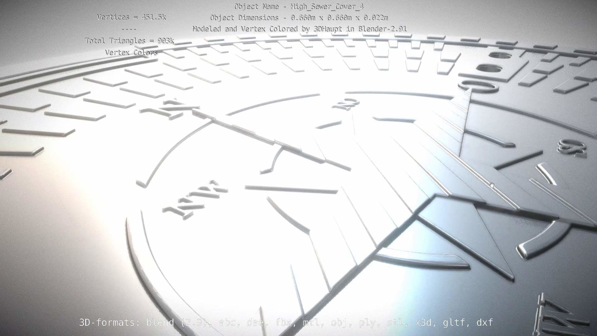 Sewer Cover 4 High-Poly 3D model_72