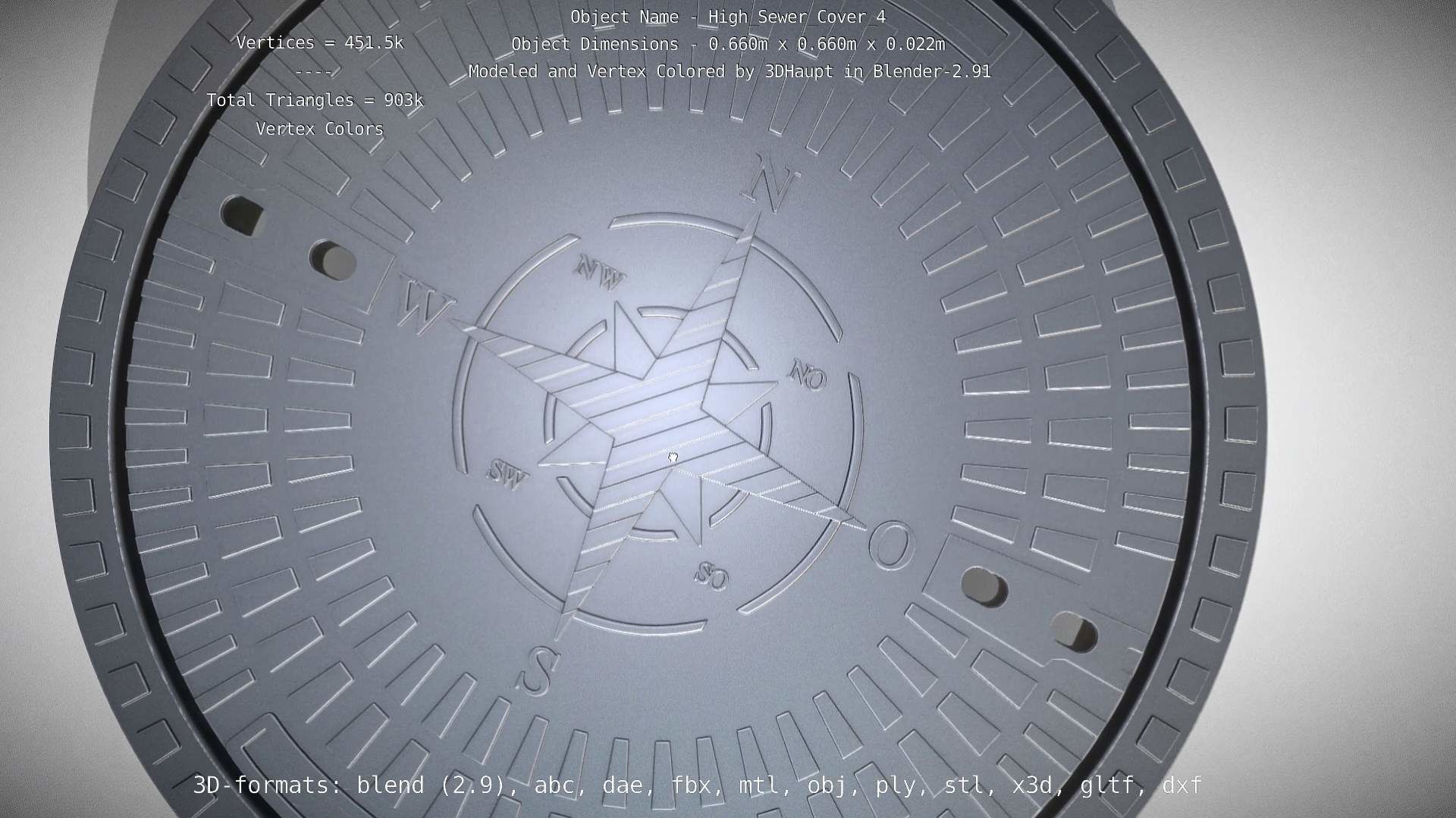 Sewer Cover 4 High-Poly 3D model_109