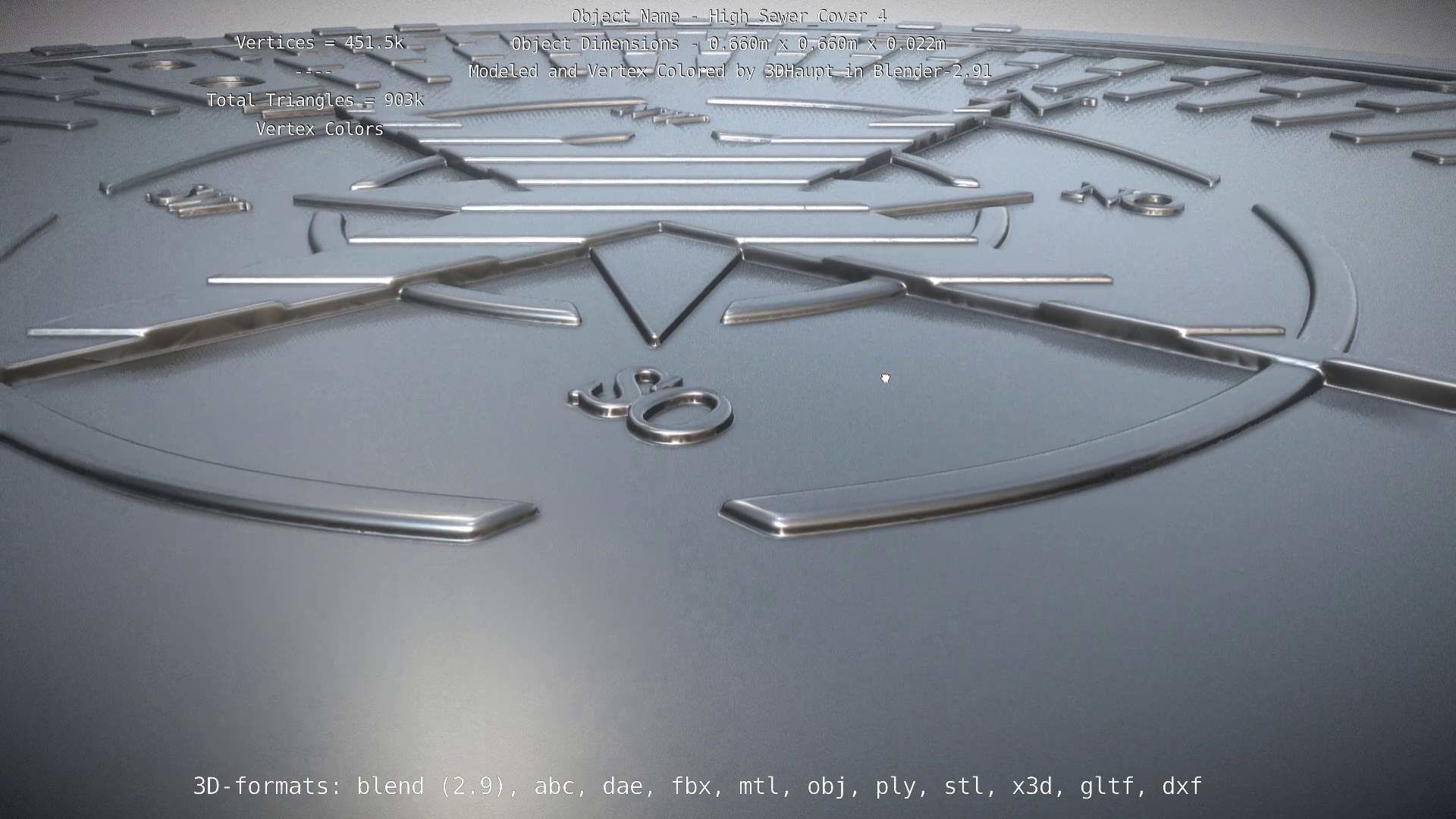 Sewer Cover 4 High-Poly 3D model_96