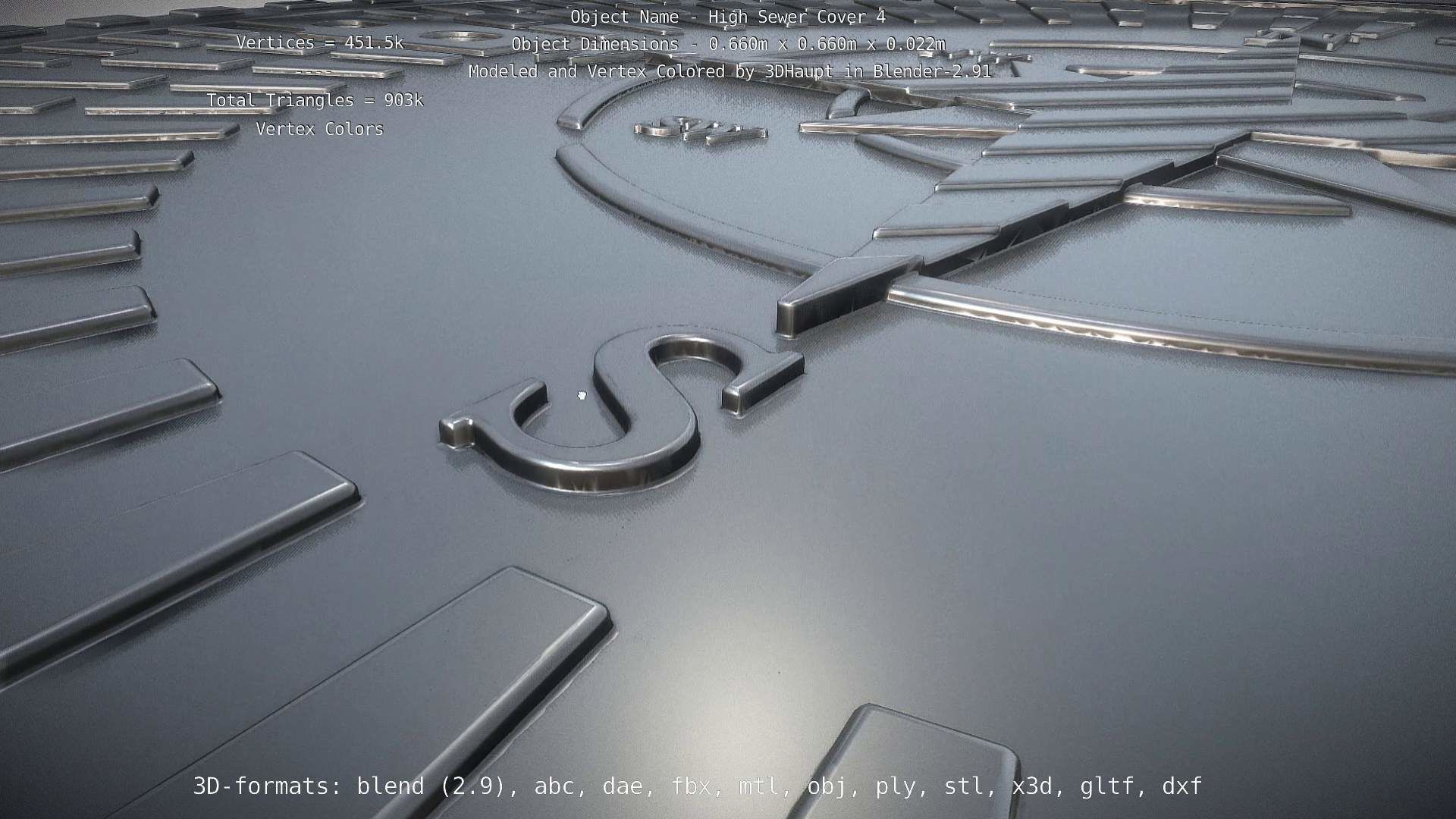 Sewer Cover 4 High-Poly 3D model_94