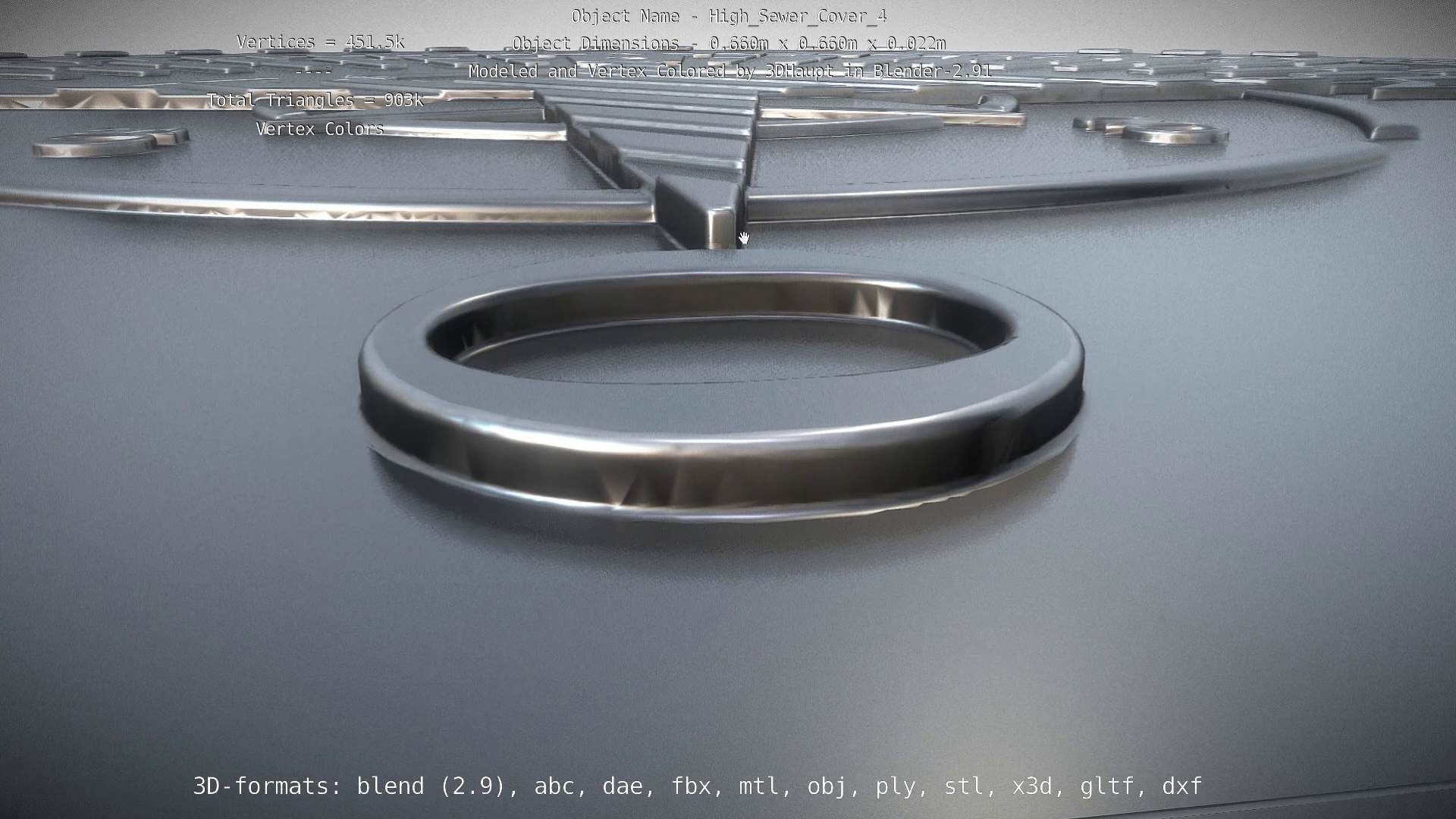 Sewer Cover 4 High-Poly 3D model_100