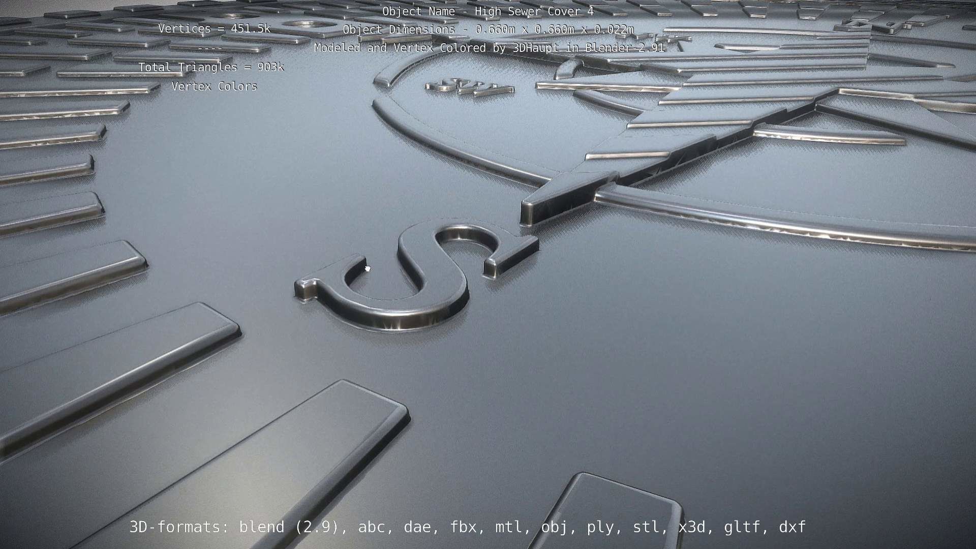 Sewer Cover 4 High-Poly 3D model_95